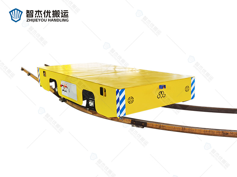 鋼材轉運平板車 彎道運行 低壓供電